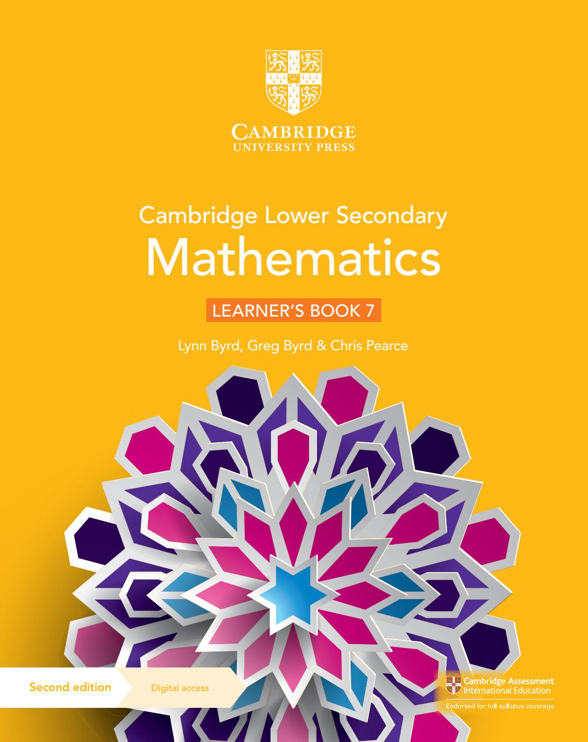 剑桥初中数学教材Cambridge Lower Secondary Mathematics