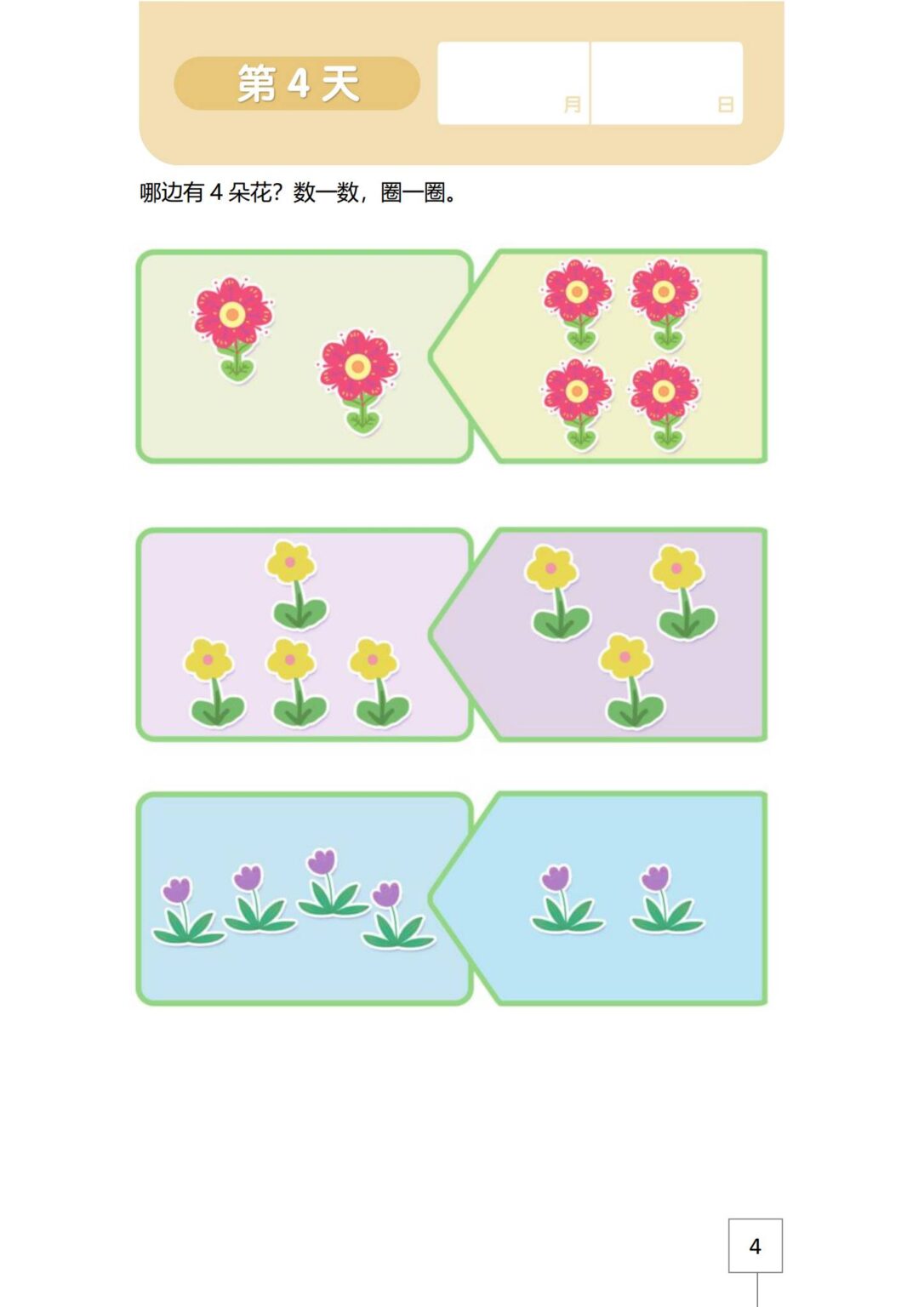 小班-数花朵练习