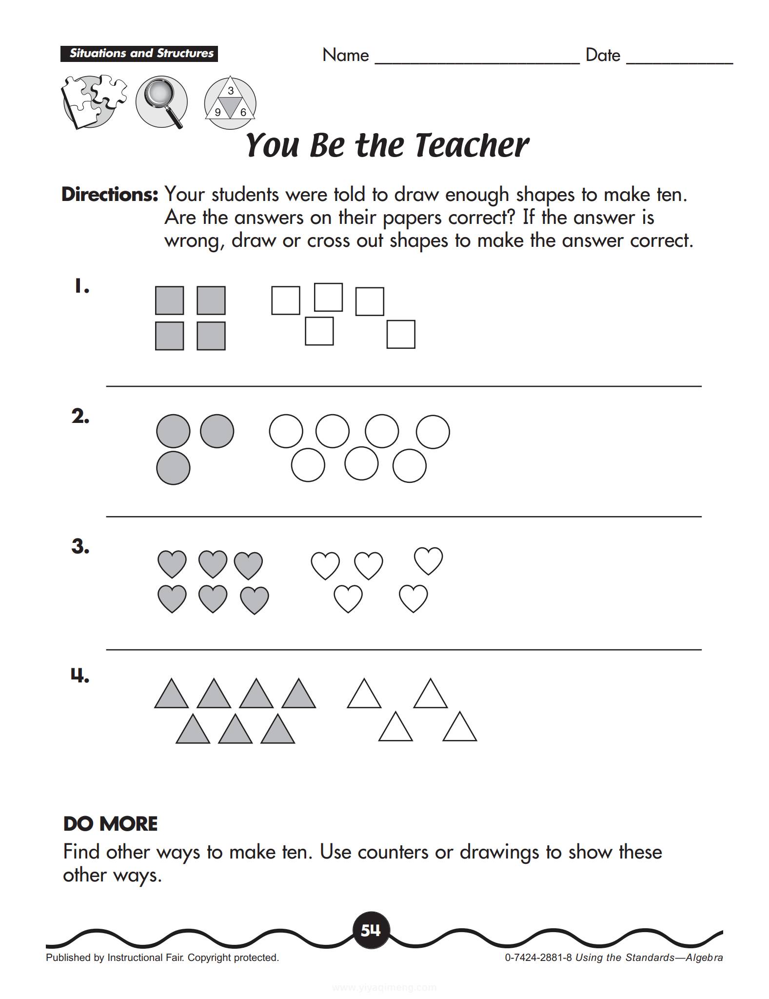 Using the Standards Algebra 内容页