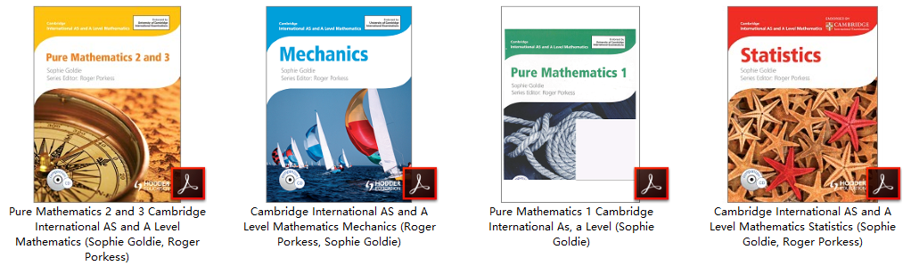 Cambridge International AS and A Level Mathematics 四册封面合集